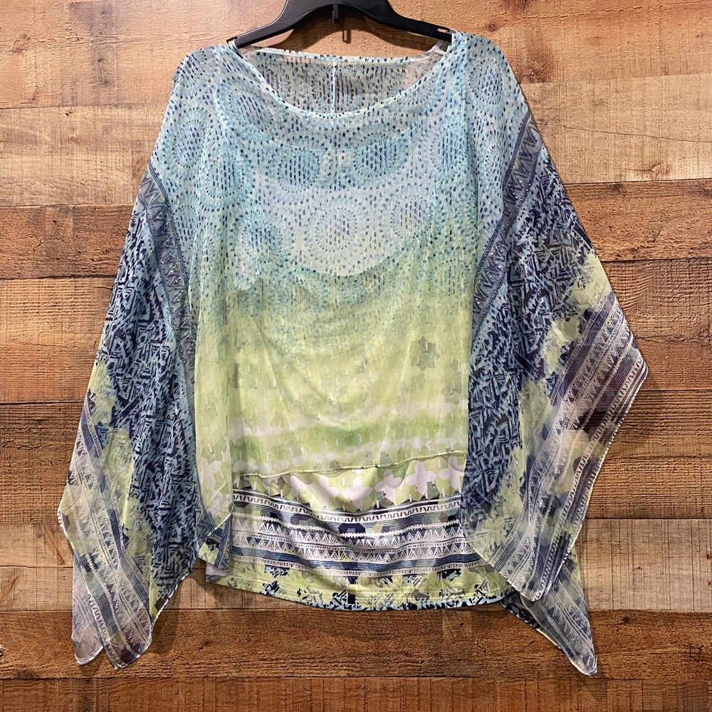Kimono Top- New Without Tags Cato Two Piece Layered Size 14/16 Large-XL